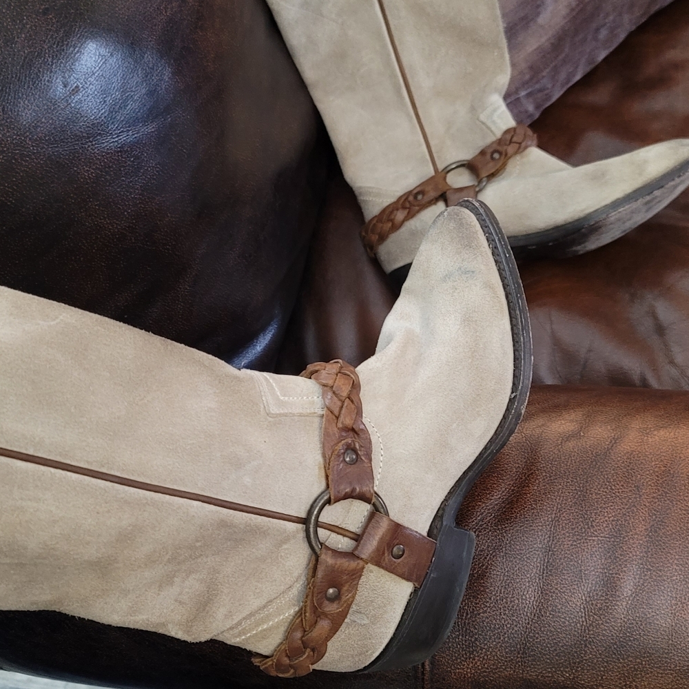 Frye Western Suede Boots. - Picture 3 of 4